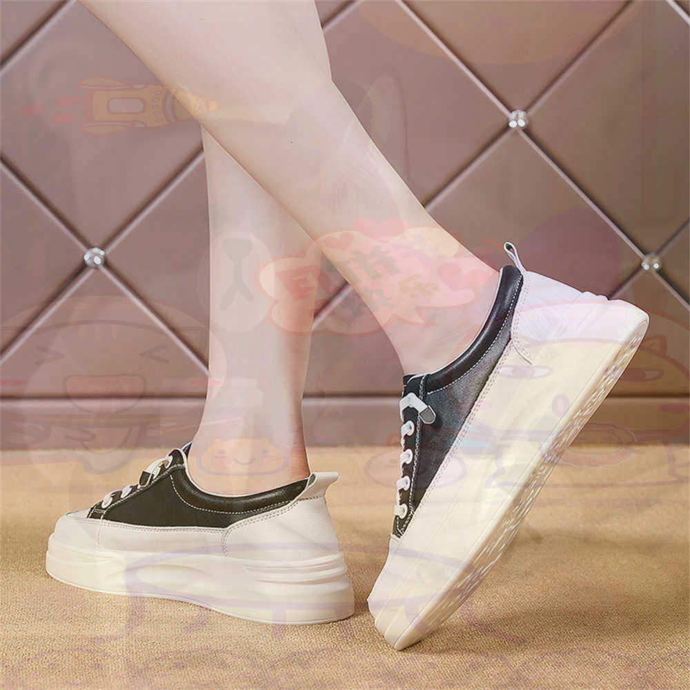 Tech Accessories Ideas - LACE-up Chunky Loafers ผู้หญิงสเก็ตบอร์ดกีฬารองเท้าตะกร้ารองเท้าผ้าใบจริงแบบพกพาข่าวตะกร้า Teni ที่มีคุณภาพสูง