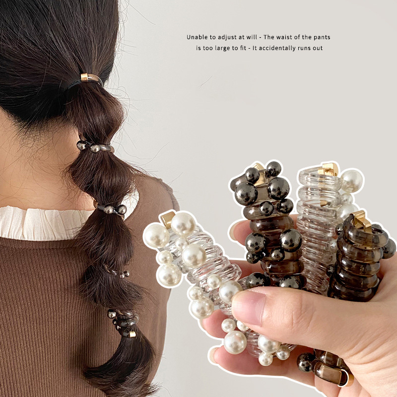 Hi Tech Accessories - ห่วงผมมุก, ที่คาดผมยืดหยุ่นสูง, สิ่งประดิษฐ์ผมถักหางม้าสูง, สายโทรศัพท์, เครื่องประดับศีรษะระดับไฮเอนด์