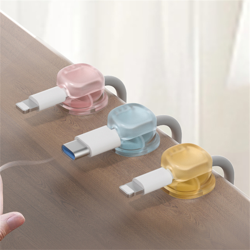 ที่เก็บสายแม่เหล็กโปร่งใส 3 สี - Desk Cable Clip บทวิจารณ์และราคา