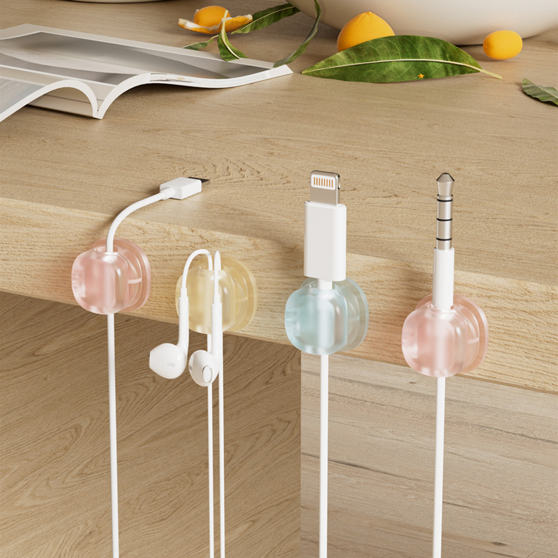 ที่เก็บสายแม่เหล็กโปร่งใส 3 สี - Desk Cable Clip บทวิจารณ์และราคา
