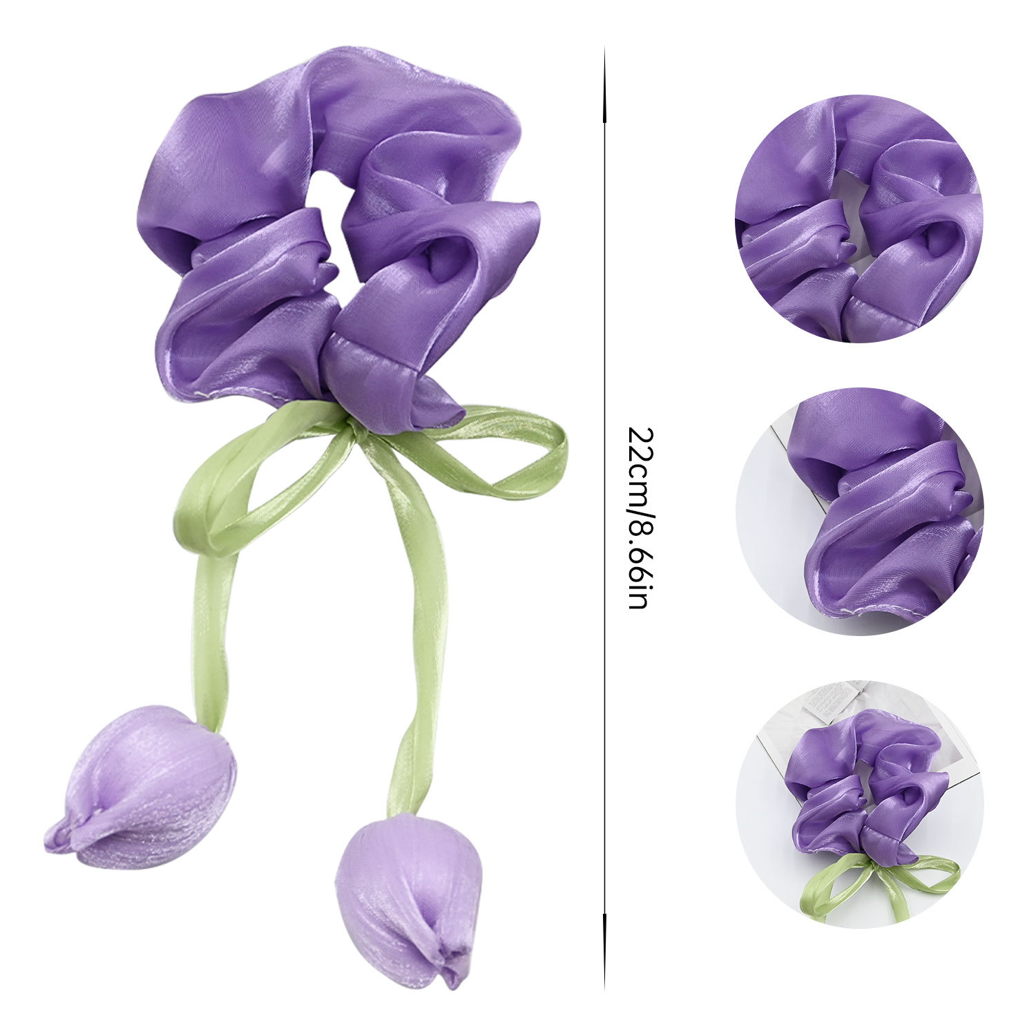 3PCS ดอกทิวลิป Scrunchies ดอกไ - Hi Tech Accessories บทวิจารณ์และราคา