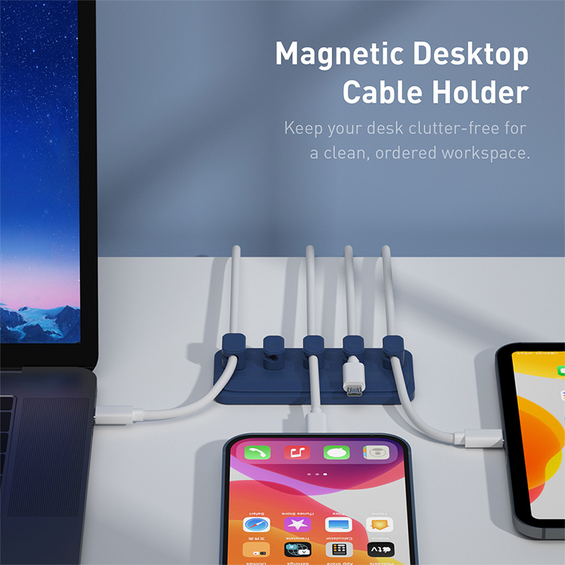 ที่ยึดสายแม่เหล็กสำหรับจัดการส - Desk Cable Clip บทวิจารณ์และราคา
