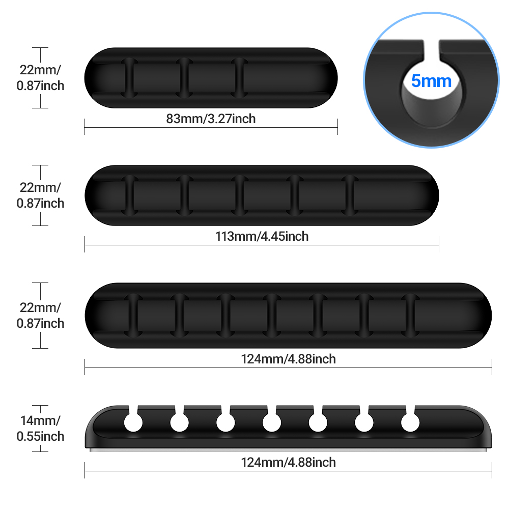 กาวผู้ถือสายคลิปการจัดการสายไฟ - Desk Cable Clip บทวิจารณ์และราคา
