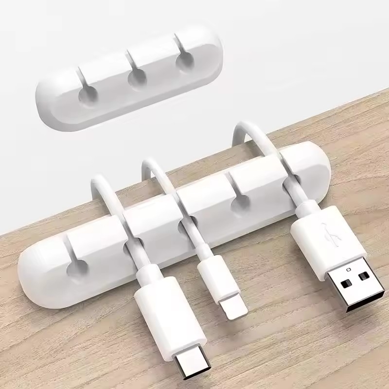 ที่จัดระเบียบสาย USB ซิลิโคน ท - Desk Cable Clip บทวิจารณ์และราคา