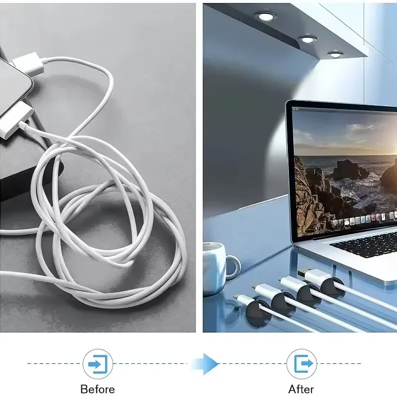 5/50Pcs Desktop Wallสายคลิปการ - Desk Cable Clip บทวิจารณ์และราคา